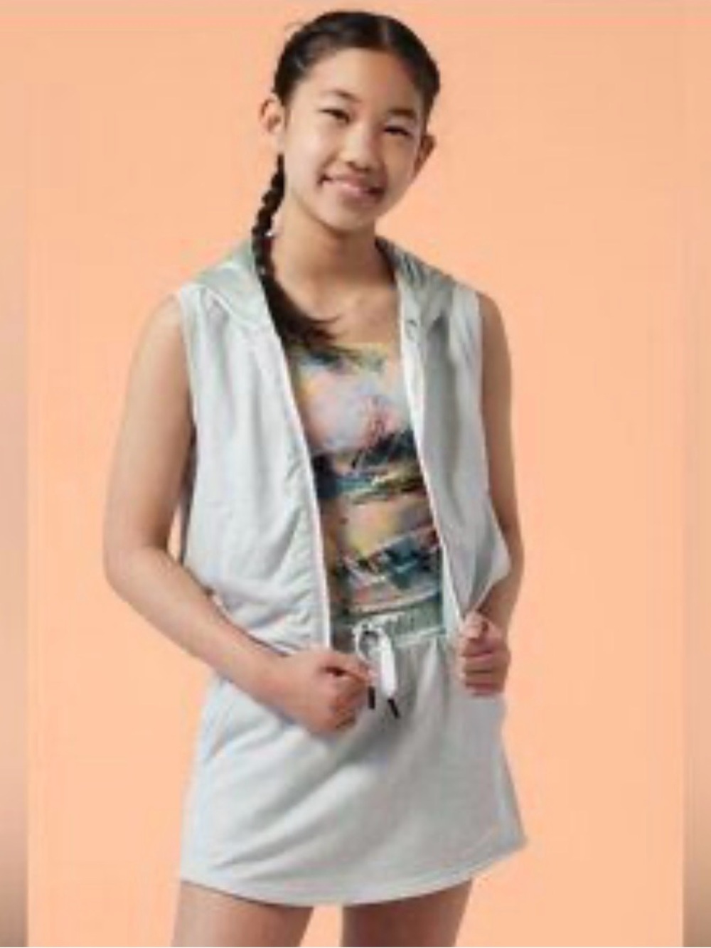 Athleta Girl x Simone Biles Shine Reversable Vest & Skort Set NWT | Size M 8-10